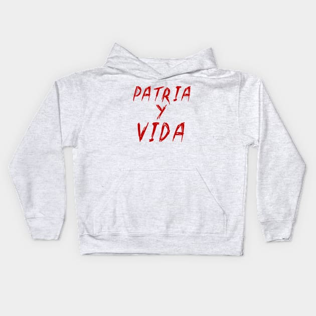 Patria y Vida Kids Hoodie by valentinahramov